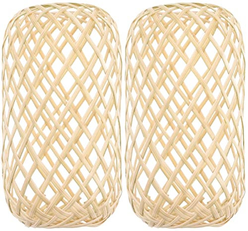 Alipis 2 Stück Bambuslaterne Kugellampen Aus Reispapier Hängender Lampenschirm Klein Zum Basteln Mini Hängende Lampenschirme Tischlampenschirm Aus Rattan Lampenschirmstruktur Led-lampe