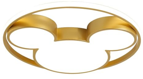 YFMYY Dimmbare LED-Unterputz-Deckenleuchte mit Fernbedienung, kreative Cartoon-Maus-Deckenleuchten, Gold Moderne Acryl-Deckenleuchte für Jungen Mädchen Schlafzimmer Wohnzimmer