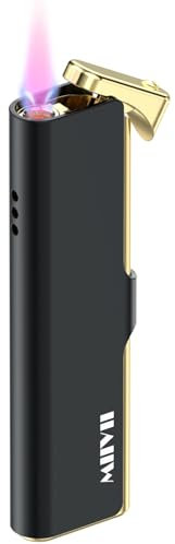 MIIVII Briquet Tempete Gaz Rechargeable, Flamme Rouge (Gaz Non Inclus)