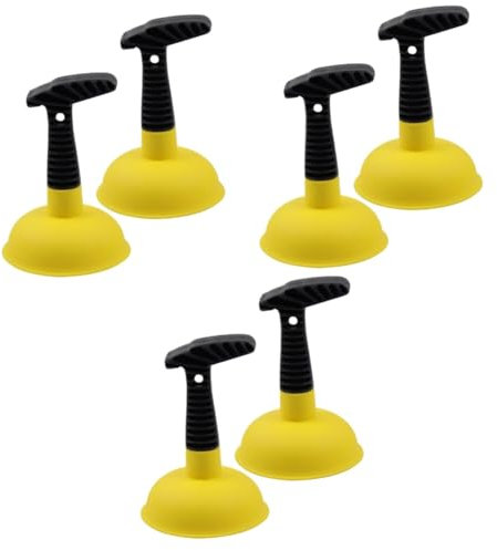 iplusmile 3 Sätze Rohrreiniger Toilettenentsperrer Wc-kolbenschüssel Waschbeckenkolben Toilettenschüsselkolben Abflussreiniger Für Die Küche Fangen Entsperren Gelb Gummi 2 Stücke * 3