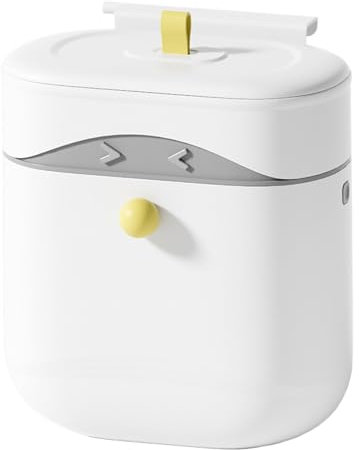 Ziennhu Wandmülleimer mit Deckel | Wandeimer mit Deckel | versiegelter Eimer für Waschbecken, Theke, Badezimmer, Schlafzimmer, Schlafsaal, LKW, und Camping