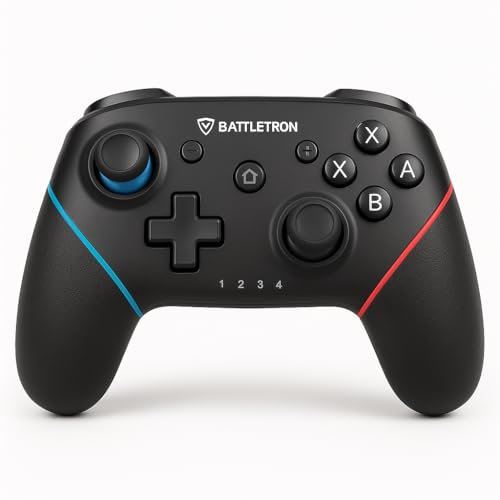 Générique Manette Bluetooth pour Nintendo Switch – Revêtement antidérapant, LED d'indication, fonction vibrante