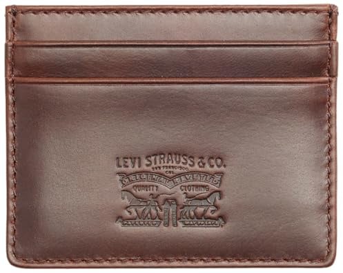 Levi's Damen Leather Card Case Wallet, Seal Brown, Einheitsgröße