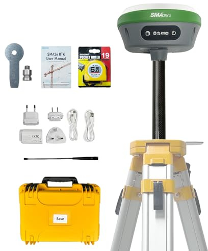 Stazione base per sistema di rilevamento RTK SMA26 Pro Base con CORS, ricevitore GNSS,4G/WiFi/Bluetooth, ideale per rilievi topografici,edilizi e forestali (escluso treppiede)