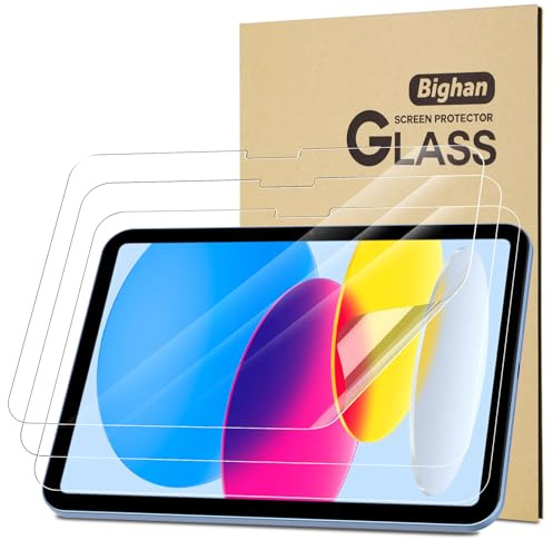 Bighan 3 Pack Screen Protector Compatible with iPad (A16) 11th/10th Generation (2025/2022,11 inch/10.9 Inch), Soft clear ultra Screen Protector Anti-Fingerprint