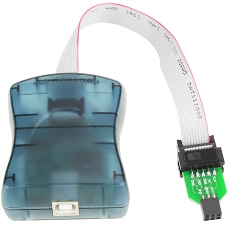 Oumefar AVRISP MkII Downloader, Original Kompatibler USB-Programmierer, der AVR Studio Unterstützt, für AVR-Geräte mit ISP-Schnittstelle, für Elektronik-Enthusiasten