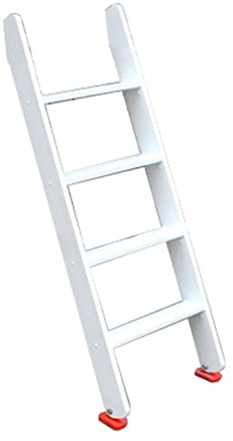 Weiße Holz-Etagenbettleiter - Ersatz-RV-Leiter für Wohnmobile & Reiseanhänger 4-stufige Loftleiter für Schlafsäle & Wohnungen (Höhe 125 cm/49 in)