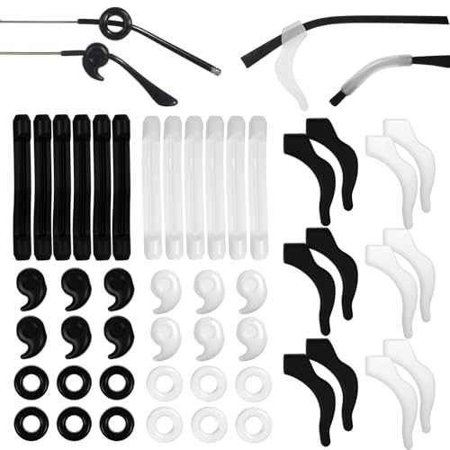 24 Paar Brillenbügel Überzug Ohr und Universal-Ohrbügel-Haken Kit,Silikon Antirutsch Brillenbügel,Brillen Rutsch Stopper,für Brillen,Sonnenbrillen,Lesebrille