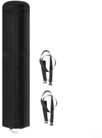 Housse pour cabine de douche solaire de 37 litres avec tissu Oxford imperméable et éléments de fixation réglables pour s'adapter à différents modèles de douche extérieure (noir 210D)