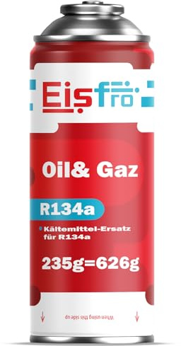 Eisfro - Réfrigérant R134a Gaz de Remplacement – Remplissage de Climatisation Automobile – Bouteille de Gaz 235 G – Climatisation Automobile – Camping-Car – Bouteille