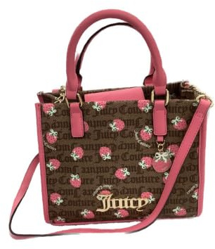 Juicy Couture Berry Sweet Mini-Umhängetasche, bedruckt, geprägtes Logo, 24,1 x 20,3 cm