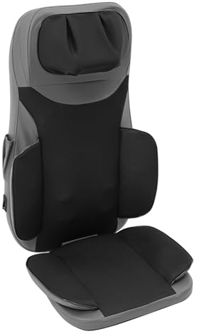 Massagesitzauflage 36W Shiatsu Wärmefunktion 5 Modi Vibrationsmassagekissen Auto Bürostuhl Sitzkissen Fernbedienung 3D Massageköpfe 15 Min Timer