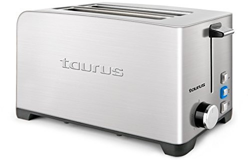 Taurus Mytoast Duplo Legend Tostador, 1400 W, Acero Inoxidable, 2 Ranuras, Gris