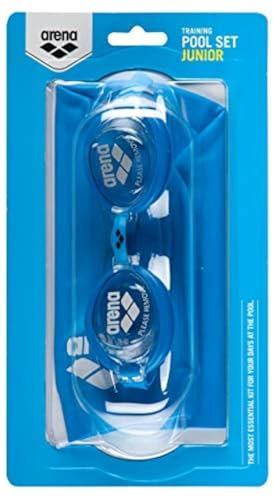Arena Pool JR Set, Accessori Unisex Adulto, Blue-Clear-Blue-White, Taglia Unica