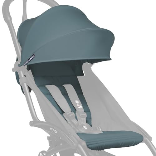 BABYZEN YOYO 6+ Textilset, Aqua - Nur Textilset: Sitzpolster, farbgleichen Verdecken und Reißverschlusstasche hinten - YOYO2 Kinderwagengestell erforderlich (separat erhältlich)