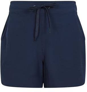 Mountain Warehouse Womens Stretch Long Boardshorts - Lightweight Ladies Swim Shorts, Stretchable Summer Swimsuit, Quick Dry Bathing Suits -for Swimming, Poolside, Diving Navy 16