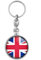 BADGMANIA Porte Clés Métal 2 faces Drapeau Royaume-Uni Union Jack Flag Angleterre Anglais Logo 33mm