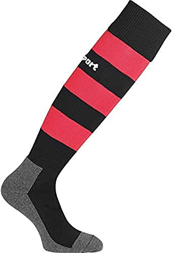 uhlsport Herren Socken Team Pro Essential Stripe Socken, Schwarz/Rot, 45-47, 100610007