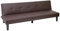 Mendler 3er-Sofa HWC-G11, Couch Schlafsofa Gästebett Bettsofa Klappsofa, Schlaffunktion 195cm - Kunstleder, braun