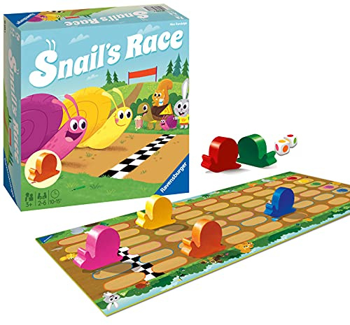 Ravensburger Snails Race - Board Games for Children Age 3 Years and Up - 2 to 6 Players - Kids Racing Game