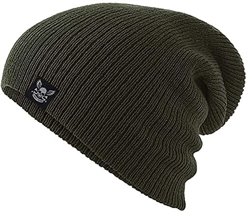 Skulltribe Mütze The Opie Evolution Long Beanie Oliv Grün Einheitsgröße