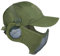 Yzpacc Airsoft Halbgesichtsmaske und Hut Set Stahl Mesh Maske mit Gehörschutz und Baseballkappe Taktische Schutzmaske für CS Game BB Gun Paintball Jagd Schießen