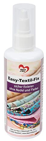 Ideen mit Herz Ideen mit Easy-Textil-Fix für Stoffe | sicher fixieren ohne Nadel und Faden | waschmaschinenfest bis 95° C | 100 ml
