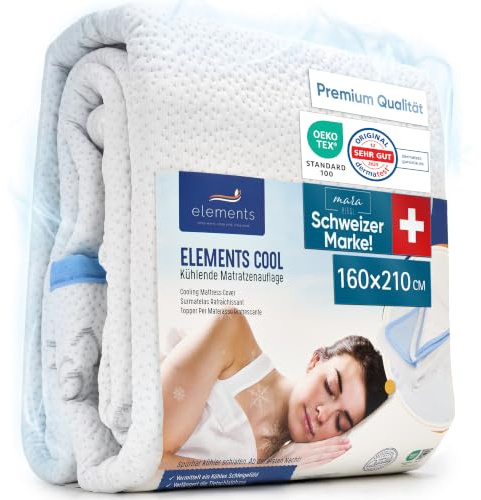 Mara Vital Kühlende Matratzenschoner 160x210 | Endlich kühl schlafen Dank PCM Kühlfasern | Matratzenauflage gegen Schwitzen mit 3–5 °C Kühleffekt | Matratzenschutz für den Sommer OEKOTEX Zertifiziert