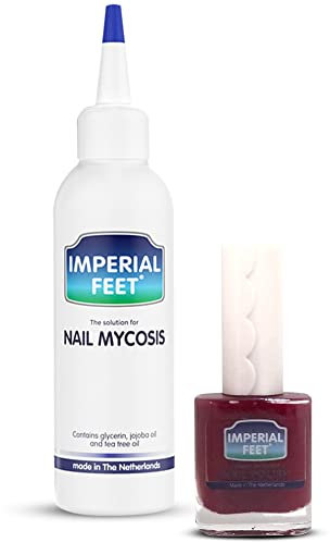 Fungal nail treatment with nail polish red