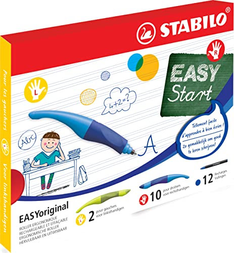 STABILO Schoolpack Easy Original Tintenroller EASYoriginal 12 ergonomische Stifte + 12 Nachfüllminen