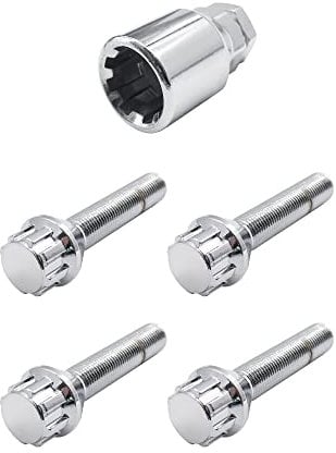 SIMONI RACING BRA/60 Kit 4 Bulloni Antifurto - Bulloni antifurto per Ruote Chiave 17-19 M12x1.25 Lunghezza 50 mm