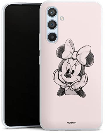 Slim Case extra dünn kompatibel mit Samsung Galaxy A54 5G Silikon Handyhülle transparent Hülle Minnie Mouse Offizielles Lizenzprodukt Disney