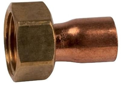 Douille droite 2 pièces cuivre à souder (Ø 22 X 3/4)