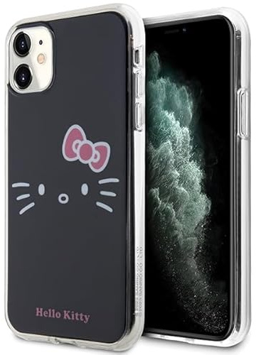 CG MOBILE Hello Kitty HKHCN61HKHLK Hülle für iPhone 11 / Xr 6.1 Schwarz hardcase IML Kitty Face