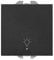 SIMON 270 | Pulsador grabado luz luminoso 10A negro mate 20000161-098