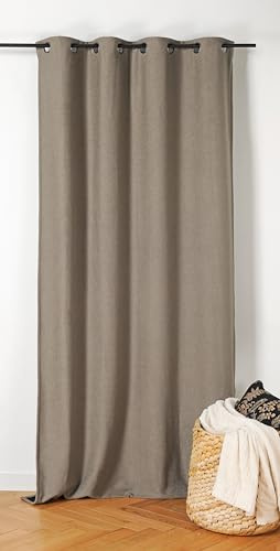 Linder Inuit Thermo- und Verdunkelungsvorhang, mit Ösen, Taupe, 140 x 260 cm
