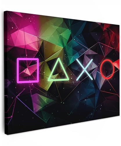 MuchoWow© Wandbilder 80x60 cm Wohnzimmer Wanddeko Schlafzimmer Zimmerdeko Fotowand Zimmer Deko auf Wand Dekoration Wall Art Modern - Gaming - Console - Game