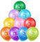 Yiran Luftballons zum 11. Geburtstag, 30,5 cm, mehrfarbig, Zahlenballons mit Ziffer 11, für Jungen, Mädchen, Kinder, Party, Dekoration, Geschenke, 10 Stück