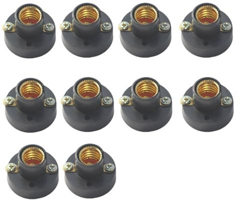 E10 Lampen Fassung E10 Lampenfassung Glühbirne Sockel LED Kunststoff Deckenfassung Fassung (10)