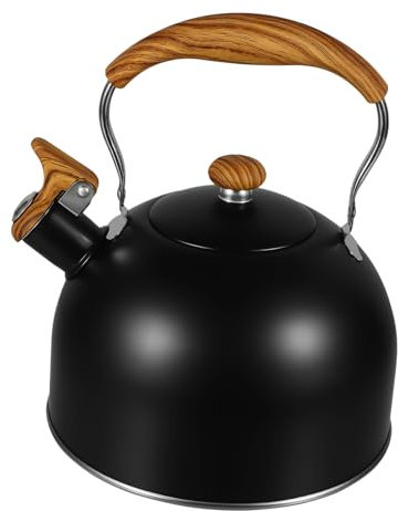 ABOOFAN 1Stk Wasserkocher Kochendem hölzern stainless steel inoxlm ako Kaffeetasse Sieb Teekessel für zu Hause automatischer Pfeifkessel Heizung Filter Gasherd Metall Büro