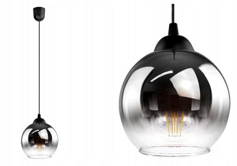 FKL DESIGN Home Deco Deckenlampe Pendellampe Hängelampe Wandlampe Tischlampe Leuchte Pendelleuchte Kugel Schwarz Grau Weiß