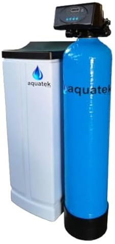 Aquatek - Addolcitore Acqua Automatico Pure Wave 30 Litri a Volume e Tempo con Resine Cationiche Resincore Valvola Elettronica F69 By-Pass Durezza Regolabile Certificato