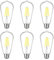 MLOQI 6 Pack E27 LED Bulb, Vintage Light Bulbs, 4W 2700K Squirrel Cage Shaped LED Not Dimmable Bulbs, Edison Screw Bulb, Transparent Screw in Light Bulb（Warm White