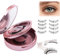 GEMERRY 2 Pair Magnetic Eyelashes Natural Look No Glue or Eyeliner Needed Magnetic Eyelashes Magnetic Lashes Natural Look Reusable Magnetic Eyelashes with Applicator