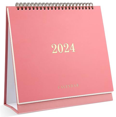 JEWEDECO Tischkalender –2025 Monatsplaner mit Feiertagsmarkierungen Dickem Papier Stabilem Standfuß Großzügige Tagesfelder für Büro und Zuhause