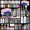 PEACECOLOR 39PCS Acrylic Nail Kits with Lamp 3 Colours Acrylic Powder Liquid Set with 24pcs Glitter Powder Nail Art False Nail Tips Manicure Full Set for Beginners Starter Kit