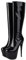 HIKKWXVN Stivali Alti Fino al Ginocchio con Punta Tonda e Plateau in Vernice da Donna, con Tacco Alto 15 cm, Stiletti, alla Moda, Autunno Inverno, Stivali a metà Polpaccio,Black 2,44 EU