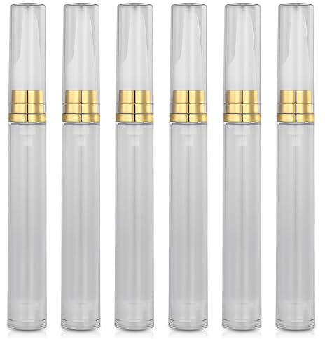 Leer Airless Pumpspender, Regerly 6 Stück 15 Ml Leere Luftlose Pumpe Nachfüllbar Vakuum Kosmetikbehälter Transparentes Airless Pumpglas für Lotion Parfüm Ätherisches Öl Foundation Flüssiger Toner