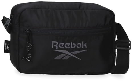 Reebok Dena Umhängetasche schwarz 21 x 15 x 5 cm Polyester by Joumma Bags, Schwarz, Talla única, Umhängetasche