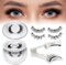 QUEWEL Magnetic-Eyelashes, 2 Pairs Reusable Magnetic Eyelashes with Applicator, No Glue Needed Magnetic Lashes Natural Look, Easy to Wear and Remove(Magnetic eyelashes kit style A2)
